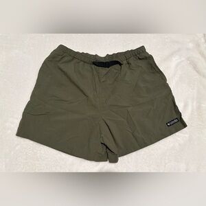 Columbia Women’s Vintage Shorts Olive Green Nylon Hiking Outdoors Size XL